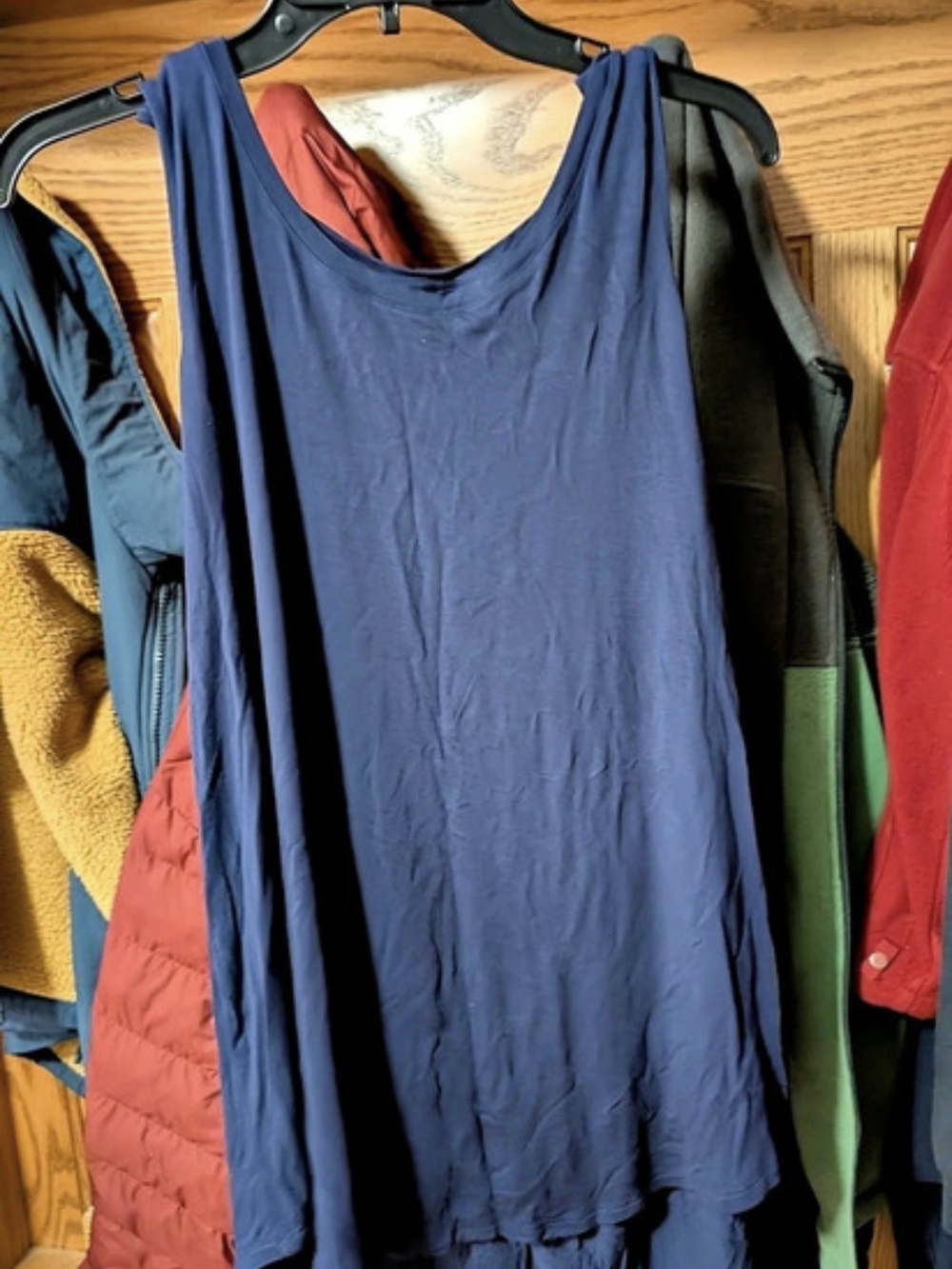 Old Navy Luxe Blue Swing Tank Size Large Tall